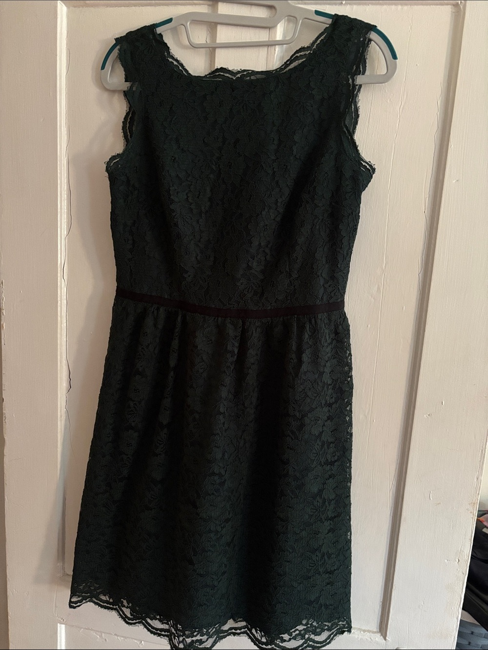 Loft lace A-Line dress - dark green